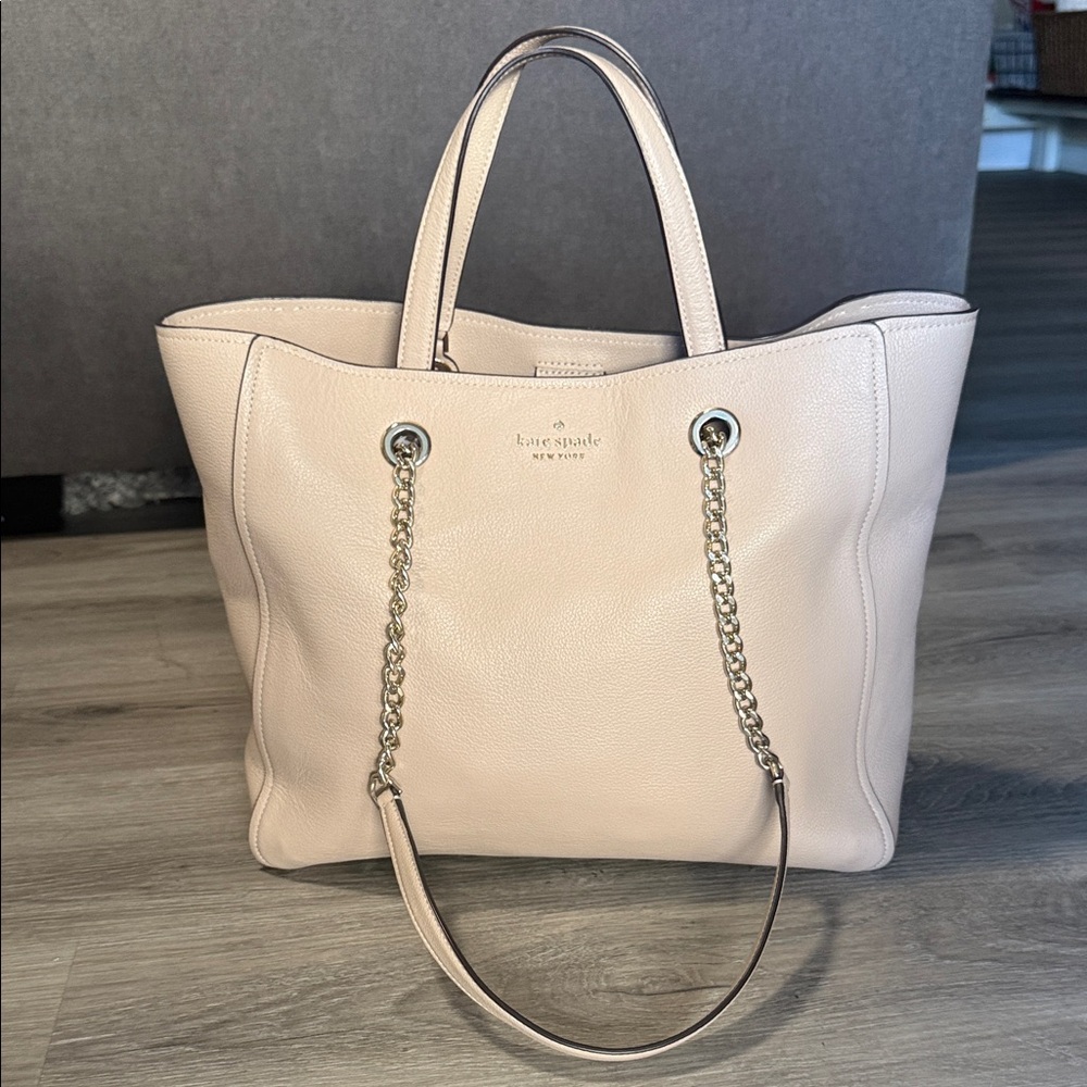 Kate Spade Large Triple Compartment Pebbled Leather Tote K6028